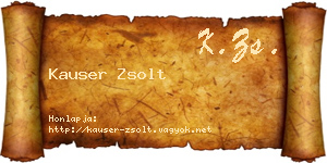 Kauser Zsolt névjegykártya
